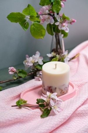 TL Candles Natural soy wax candles soy wax pillar candles botanical candles scented candles rose candle