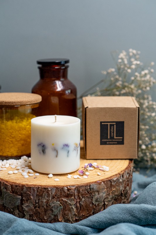 TL Candles Natural soy wax candles soy wax pillar candles botanical candles handmade candles unscented candle